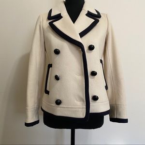 Jcrew Potter Tipped Wool Peacoat